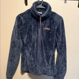 Columbia Fireside Sherpa Fleece Jacket Dark Blue Size Small